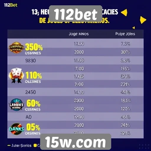 Estatísticas de jogos populares na 112bet